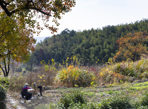 黄山塔川秋色