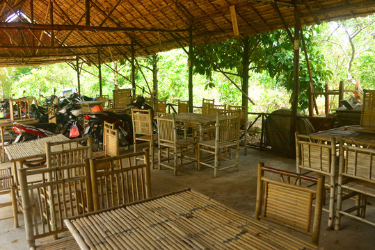 越南美托湄公河的度假村餐厅