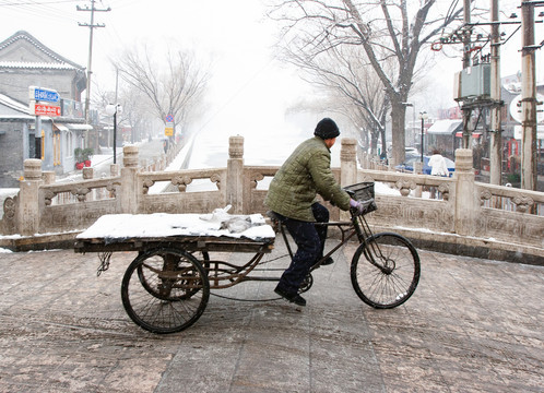 北京胡同雪景