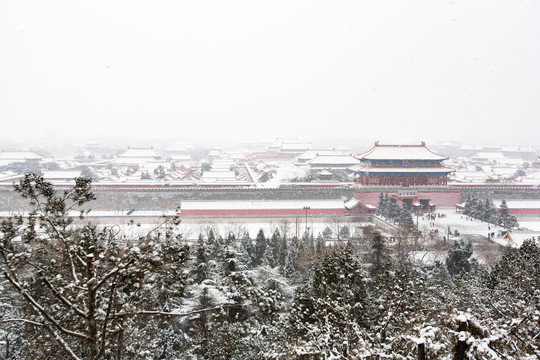 北京故宫雪景风光