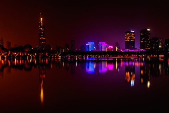 南京玄武湖夜景