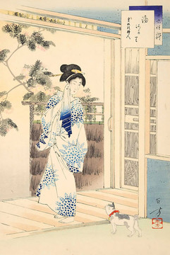 水野年方三十六佳撰寛政頃婦人