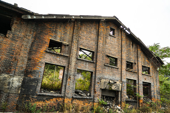 北京王平煤矿废弃建筑厂房生活区