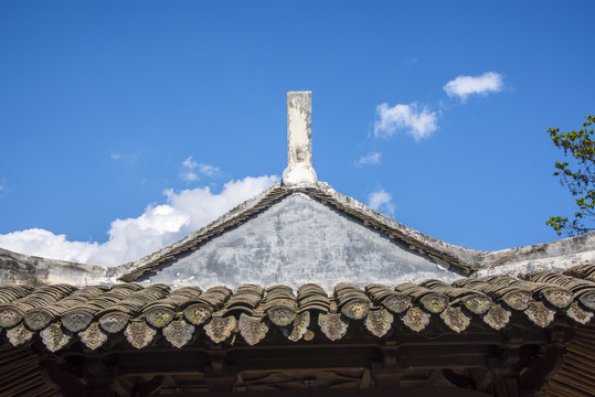 中式屋檐房顶