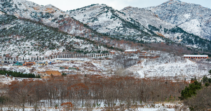 北方冬日美丽的雪后风光