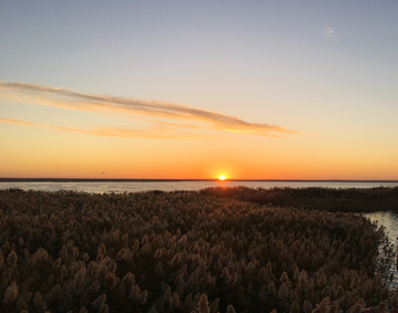 居延海的日出