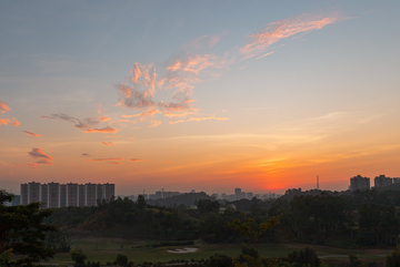 黄昏城市风光