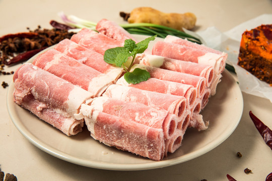 火锅涮菜菜品牛肉卷肥牛