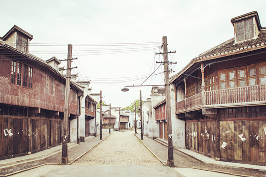 老上海古街景