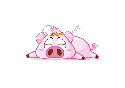 爱睡觉的粉猪