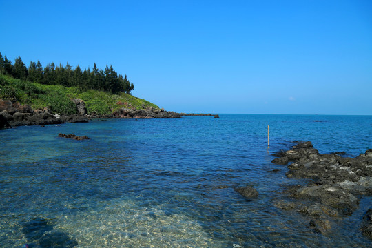 大海海水礁石