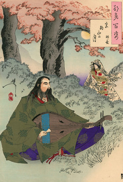 月冈芳年宮路山之月師長