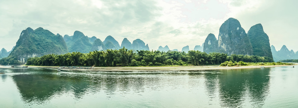 桂林山水漓江漂流阳朔风光装饰画