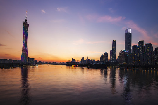 广州塔珠江新城夜景