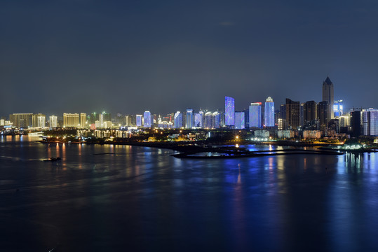 海口滨海城市风光夜景