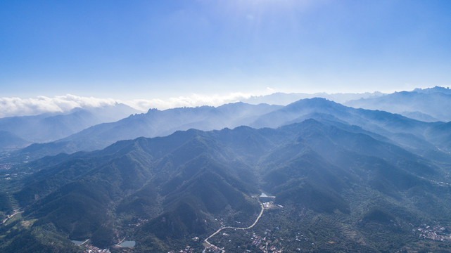 航拍青岛崂山风景区