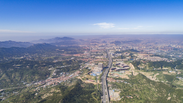 航拍青岛崂山