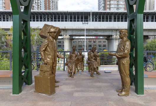 哈尔滨火车主题广场