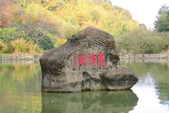 龙谭湖石雕像