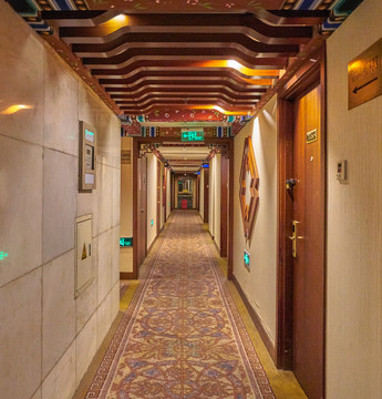 中式宾馆走廊