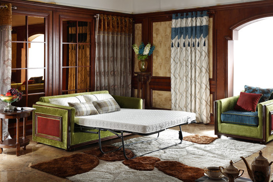 美式古典实木大床沙发家具