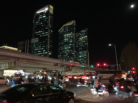 华贸中心夜景