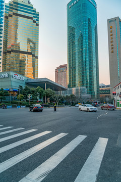 上海陆家嘴金融区街道街景