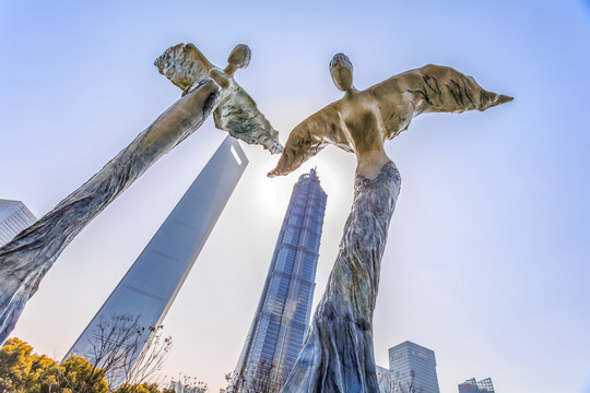上海绿地天使雕塑