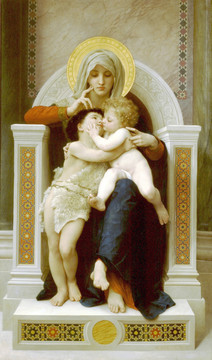 威廉·阿道夫·布格罗圣母子耶稣和施洗者圣约翰
