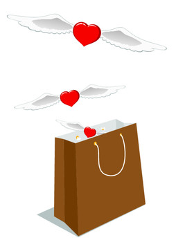 购物袋与飞翔的心