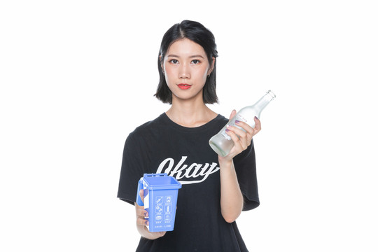 环保少女主题摄影