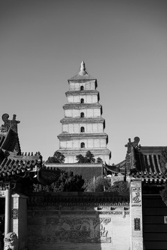 西安大雁塔老照片