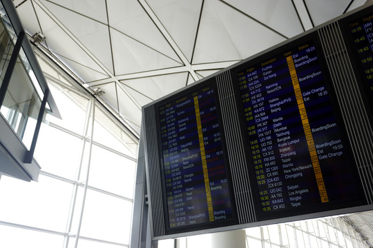 香港国际机场液晶信息栏