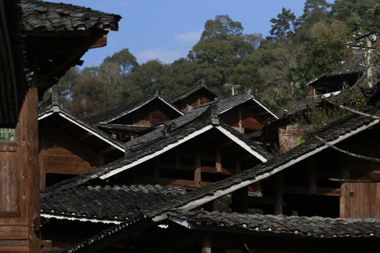 贵州侗族苗族水族农村建筑