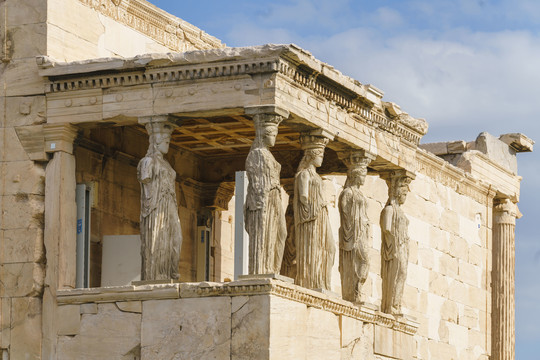 希腊雅典卫城遗址和神庙建筑废墟