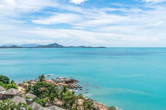 泰国苏梅岛海岸线自然风景