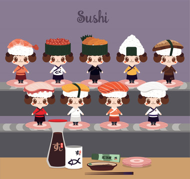 寿司系列精灵宝宝