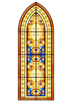 教堂玻璃彩绘玻璃图案