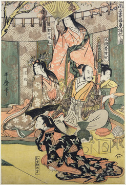 喜多川歌麿三田和他的五个妻子