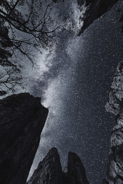 雁荡山星空夜景