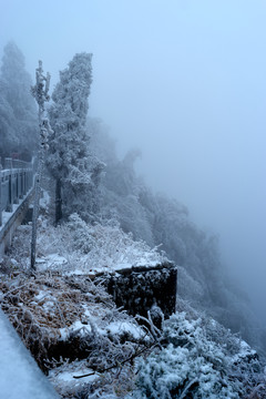 衡山雪景