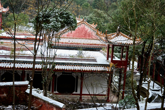 古庙雪景