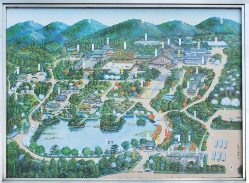 日本京都大云山龙安寺地图