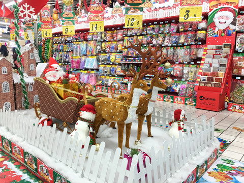 超市圣诞装饰