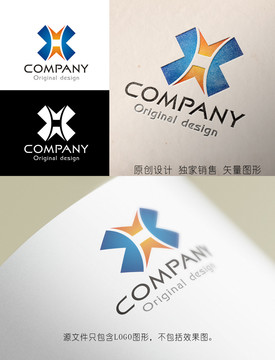 XH字母logo设计标志设计