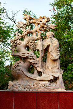 禹州市植物园石雕像