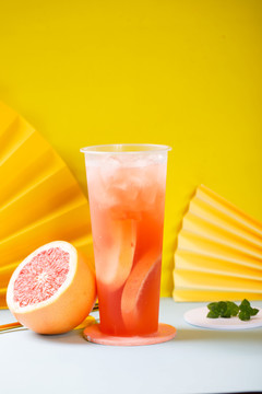 蜜柚奶茶