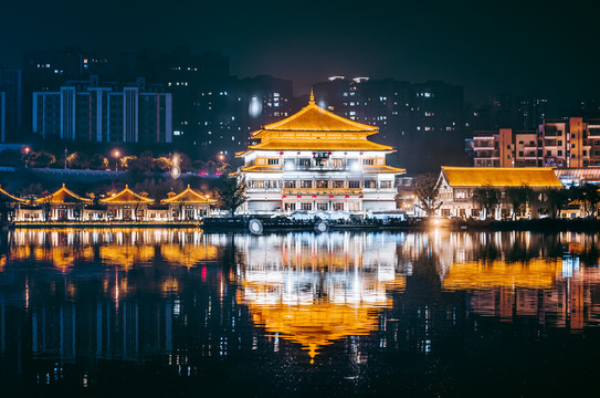 曲江池遗址公园夜景