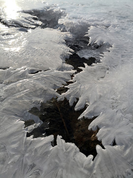河上的冰棱