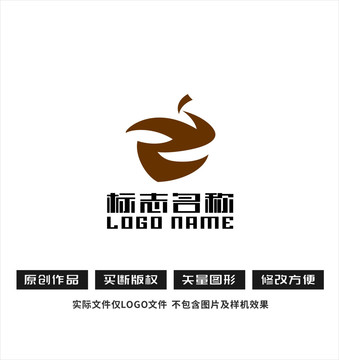 ZRY字母坚果标志坚果logo